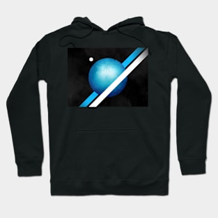 Abstract Blue and White Lines and Balls Hoodie